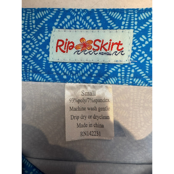 Rip Skirt‎ HAWAII Adjustable Wrap Skirt Size Small Blue Patterned - Picture 4 of 4